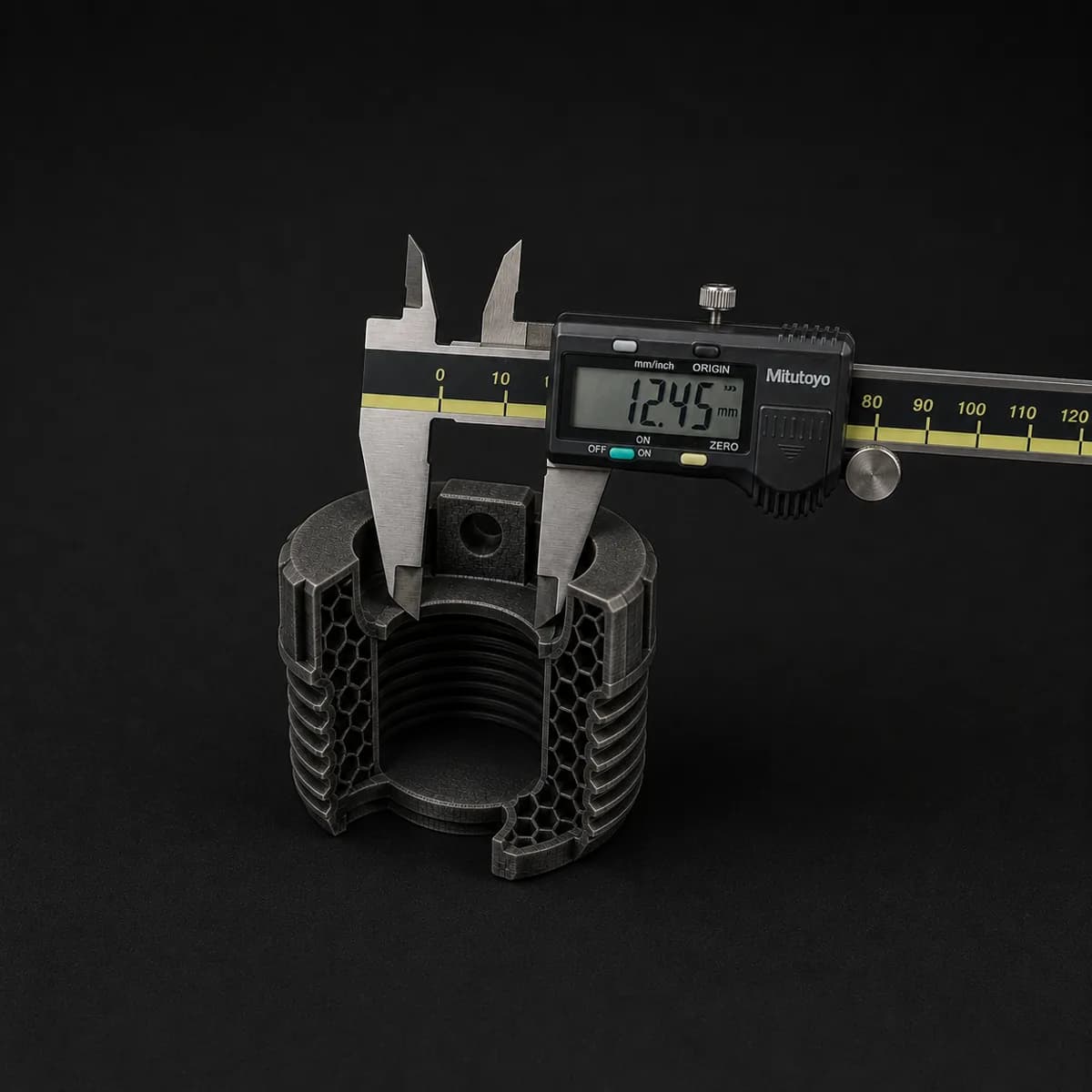 Pieza técnica industrial impresa en 3D